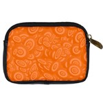 Orange Abstract 45s Digital Camera Leather Case Back