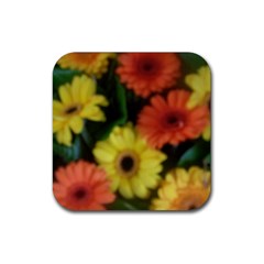 Orange Yellow Daisy Flowers Gerbera Drink Coaster (square) by yoursparklingshop