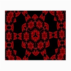 Red Alaun Crystal Mandala Glasses Cloth (small) by lucia