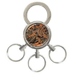 Intricate Abstract Print 3-ring Key Chain by dflcprints