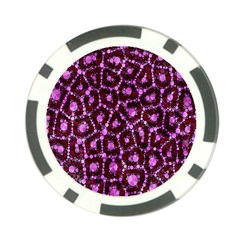 Cheetah Bling Abstract Pattern  Poker Chip