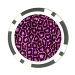 Cheetah Bling Abstract Pattern  Poker Chip Back