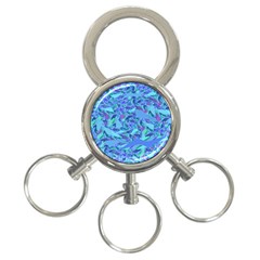 Blue Confetti Storm 3-ring Key Chain by KirstenStar