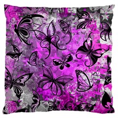 Butterfly Graffiti Large Cushion Case (two Sided)  by ArtistRoseanneJones