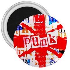 Punk Union Jack 3  Button Magnet