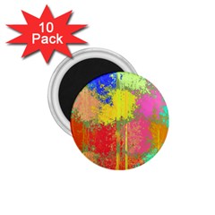 Colorful Paint Spots 1 75  Magnet (10 Pack) 