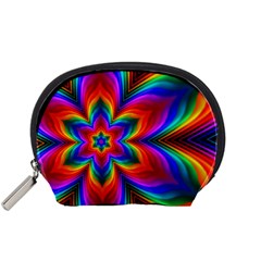 Rainbow Flower Accessory Pouch (small)