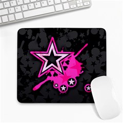 Pink Star Graphic Large Mouse Pad (rectangle) by ArtistRoseanneJones