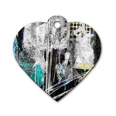 Urban Funk Dog Tag Heart (two Sided) by ArtistRoseanneJones