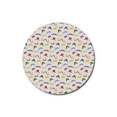 Mustaches Drink Coaster (round) by boho