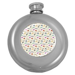 Mustaches Hip Flask (round) by boho