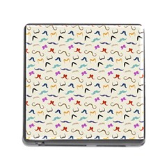 Mustaches Memory Card Reader With Storage (square) by boho