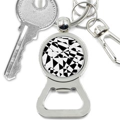 Shattered Life In Black & White Bottle Opener Key Chain by StuffOrSomething