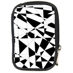 Shattered Life In Black & White Compact Camera Leather Case by StuffOrSomething