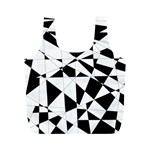 Shattered Life In Black & White Reusable Bag (M) Front