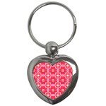 Cute Pretty Elegant Pattern Key Chains (Heart)  Front