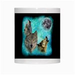 Wolves Shiney Grim Moon 3000 White Coffee Mug Center