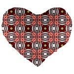 Cute Pretty Elegant Pattern Large 19  Premium Flano Heart Shape Cushions Front