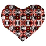 Cute Pretty Elegant Pattern Large 19  Premium Flano Heart Shape Cushions Back