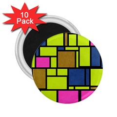 Squares And Rectangles 2 25  Magnet (10 Pack)