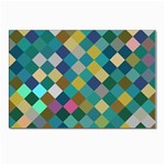 Rhombus pattern in retro colors Postcard 4 x 6  (Pkg of 10) Front