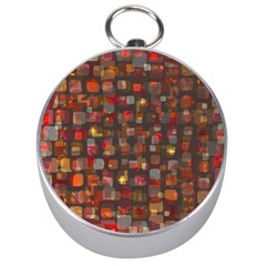 Floating Squares Silver Compass