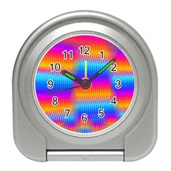 Psychedelic Rainbow Heat Waves Travel Alarm Clocks