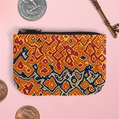 Red Blue Yellow Chaos Mini Coin Purse by LalyLauraFLM