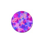 Pink and Purple Marble Waves Golf Ball Marker Front