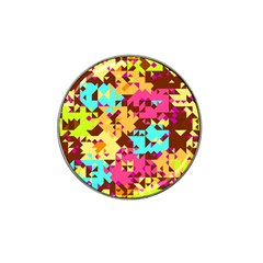 Shapes In Retro Colors Hat Clip Ball Marker