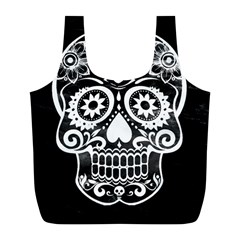 Skull Full Print Recycle Bags (l)  by ImpressiveMoments