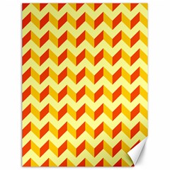 Modern Retro Chevron Patchwork Pattern  Canvas 12  X 16  