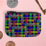 Doodle Pattern Freedom Black Mini Coin Purses Front