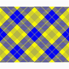 Smart Plaid Blue Yellow Collage 8  X 10 