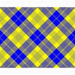 Smart Plaid Blue Yellow Collage 8  x 10  10 x8  Print - 1