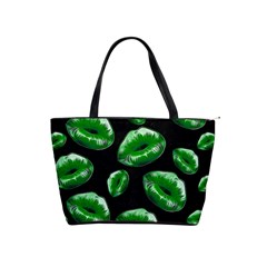 Sassy Florescent Green Lips Shoulder Handbags by OCDesignss