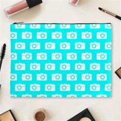 Modern Chic Vector Camera Illustration Pattern Cosmetic Bag (xl) by GardenOfOphir