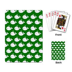 Cute Whale Illustration Pattern Playing Card