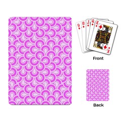 Retro Mirror Pattern Pink Playing Card