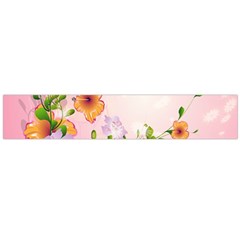 Beautiful Flowers On Soft Pink Background Flano Scarf (large) 