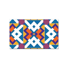 Shapes In Rectangles Pattern Sticker Rectangular (100 Pack)