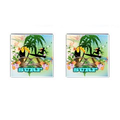 Surfing Cufflinks (square) by FantasyWorld7