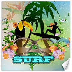 Surfing Canvas 16  X 16   by FantasyWorld7