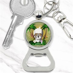 Funny Skull With Sunglasses And Palm Bottle Opener Key Chains by FantasyWorld7