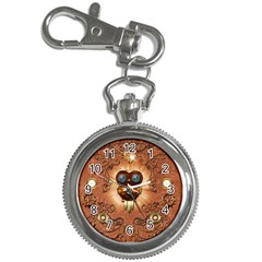 Steampunk, Funny Owl With Clicks And Gears Key Chain Watches by FantasyWorld7