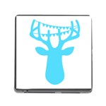 Party Deer With Bunting Memory Card Reader (Square) Front