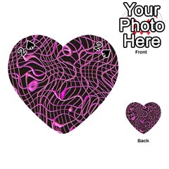 Ribbon Chaos 2 Pink Playing Cards 54 (heart) 