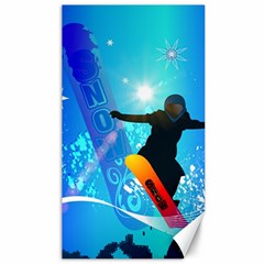 Snowboarding Canvas 40  X 72   by FantasyWorld7