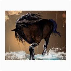 Beautiful Horse With Water Splash Small Glasses Cloth by FantasyWorld7