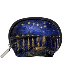 Vincent Van Gogh Starry Night Over The Rhone Accessory Pouches (small)  by MasterpiecesOfArt